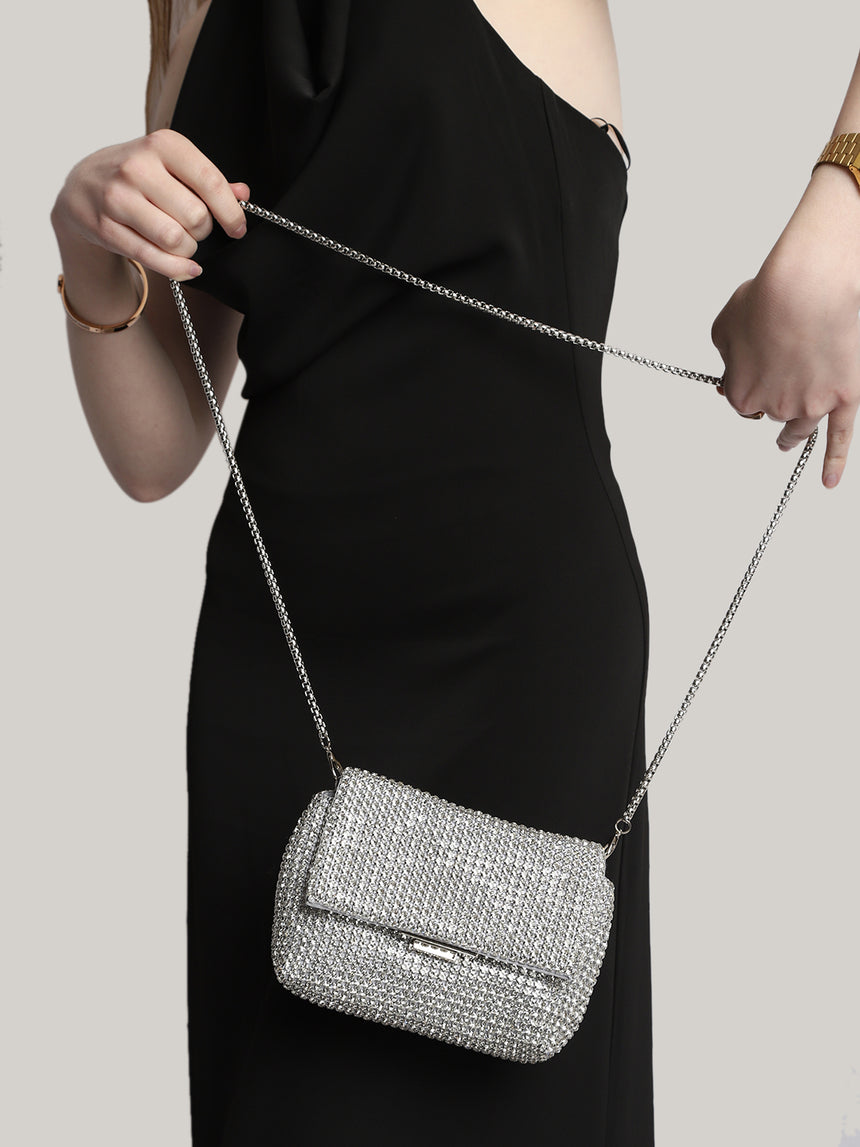 Valentina Silver Clutch