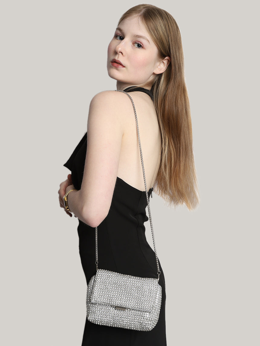 Valentina Silver Clutch