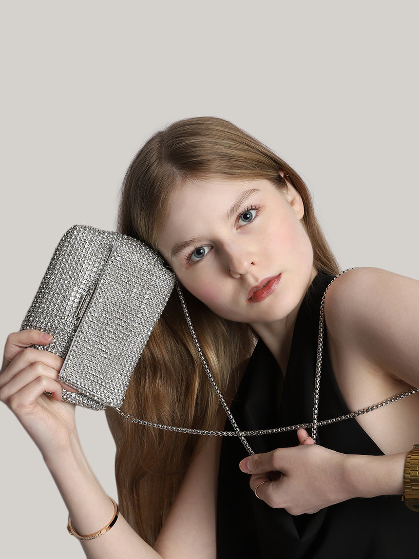Valentina Silver Clutch