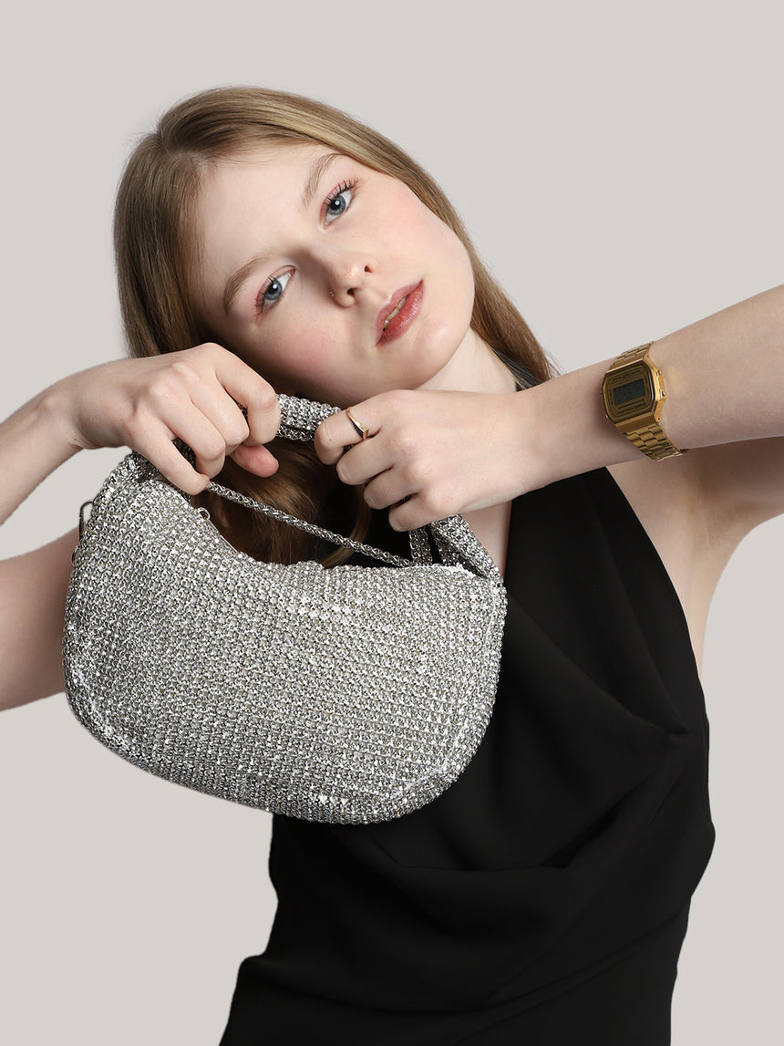 Valeria Silver Clutch