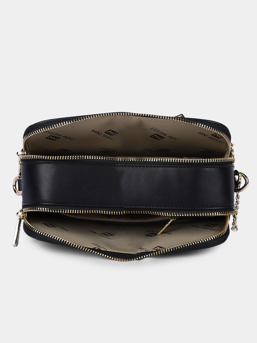 Uptown Luxe Black Crossbody