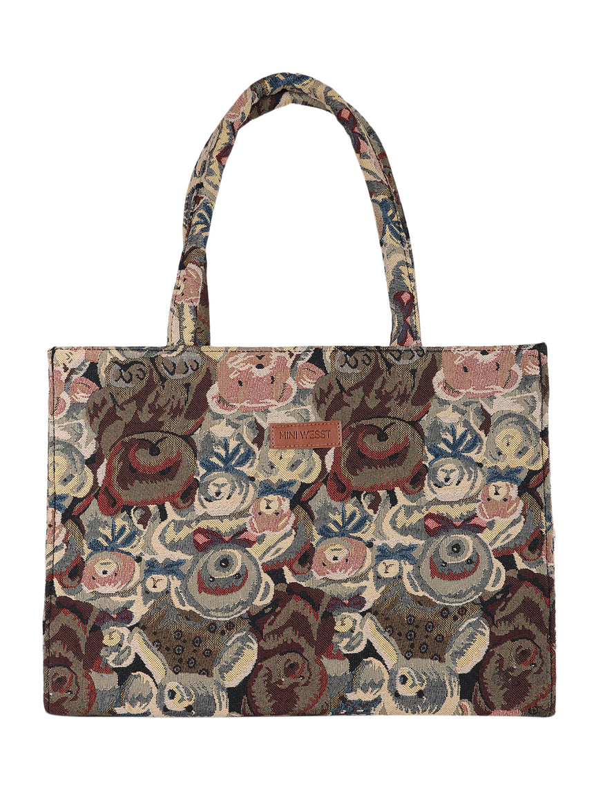 Mr Teddy Printed Tote