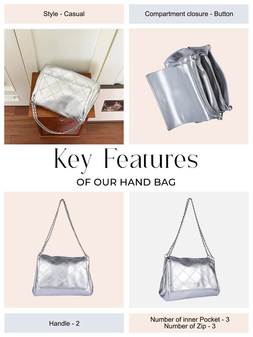 Milan Silver Sling Bag