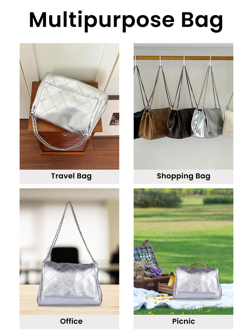 Milan Silver Sling Bag