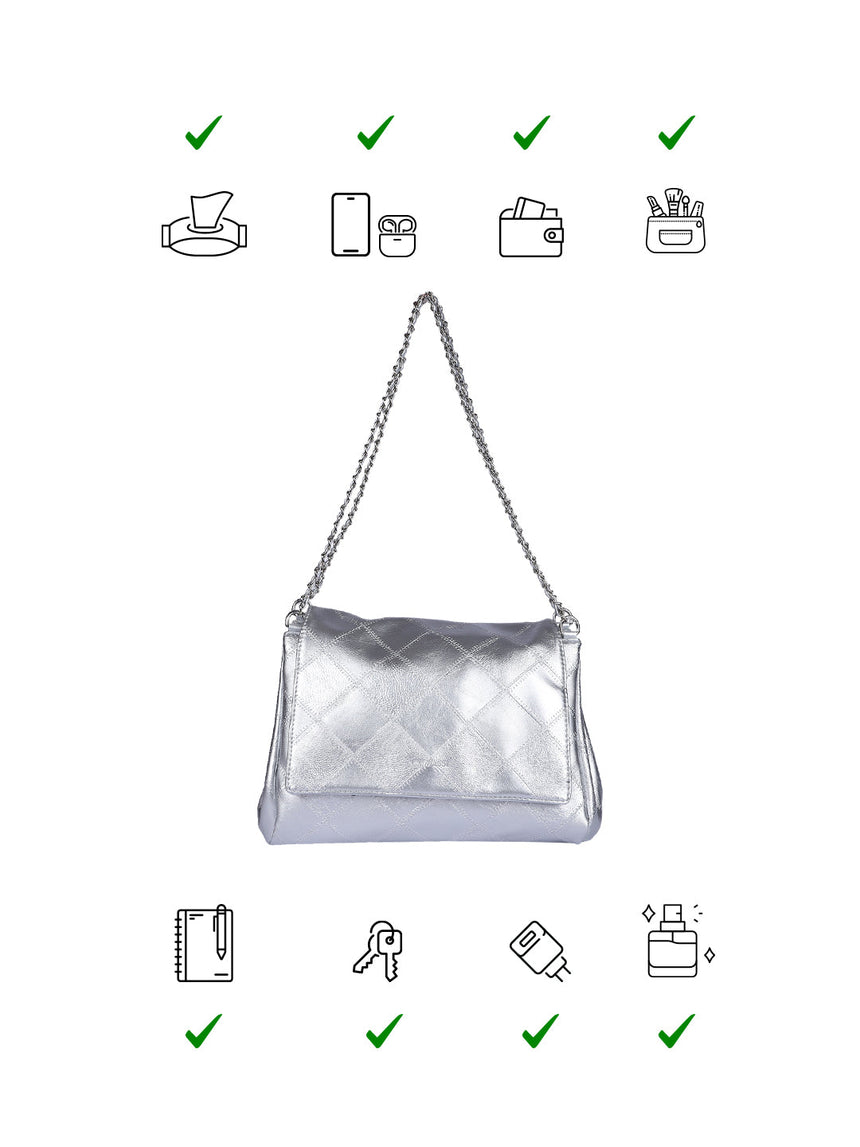 Milan Silver Sling Bag