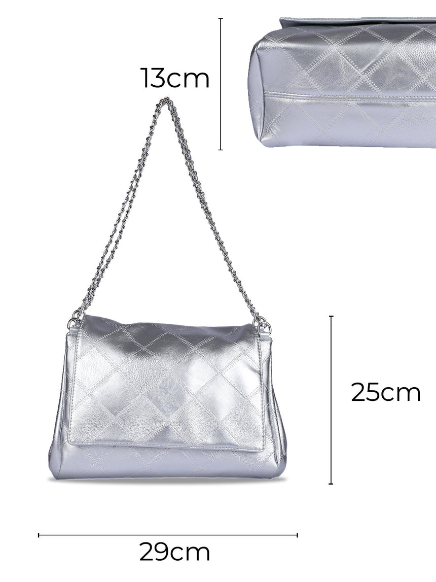 Milan Silver Sling Bag