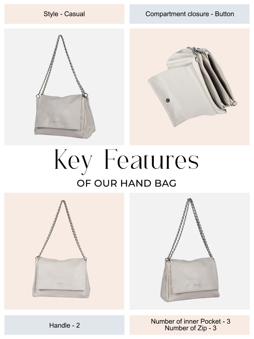 Milan White Sling Bag