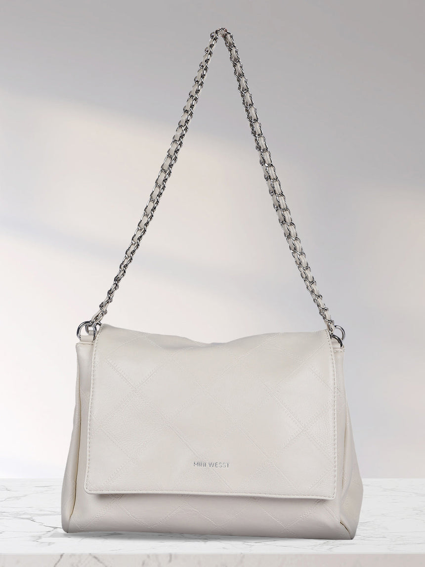 Milan White Sling Bag