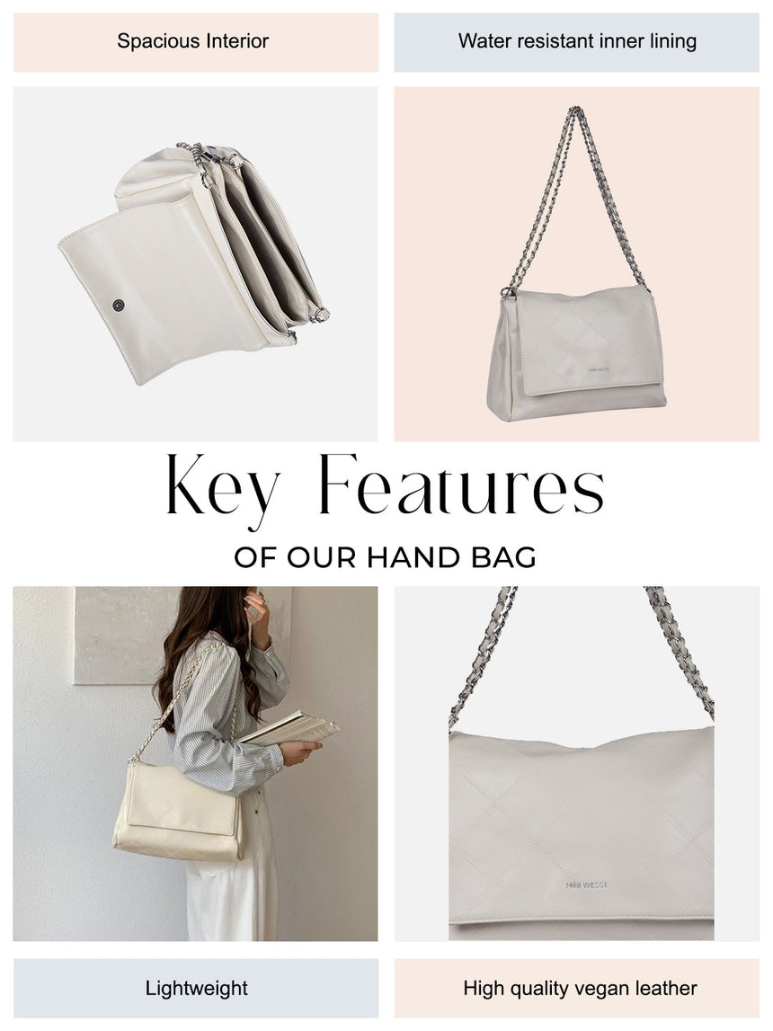 Milan White Sling Bag