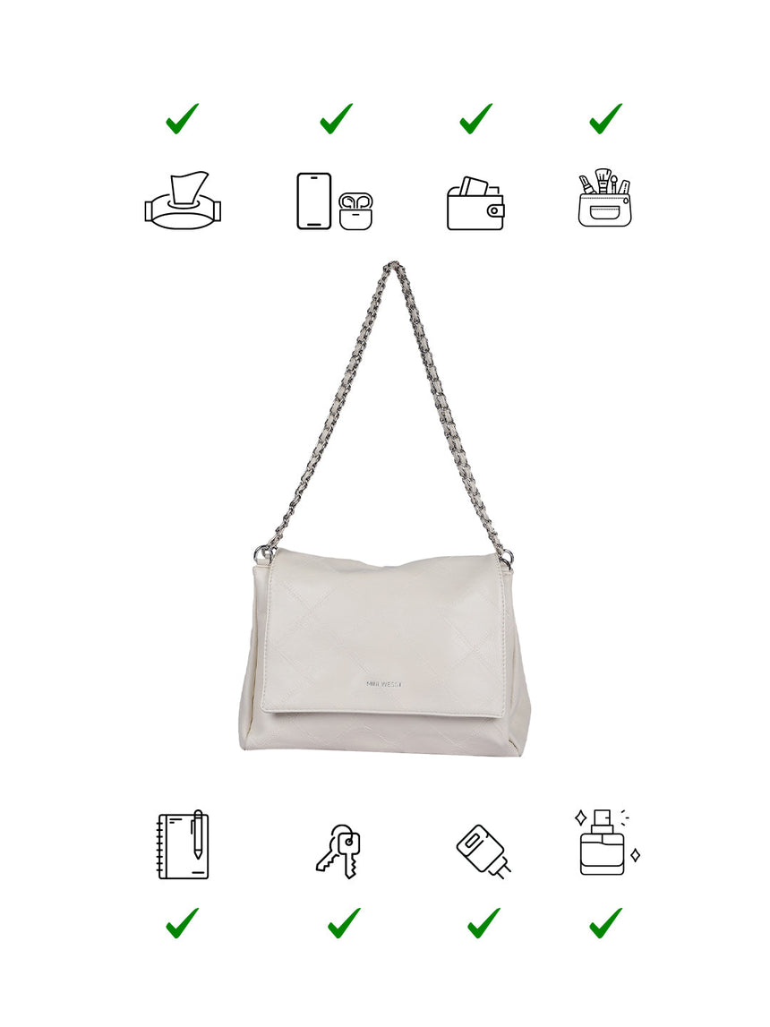 Milan White Sling Bag