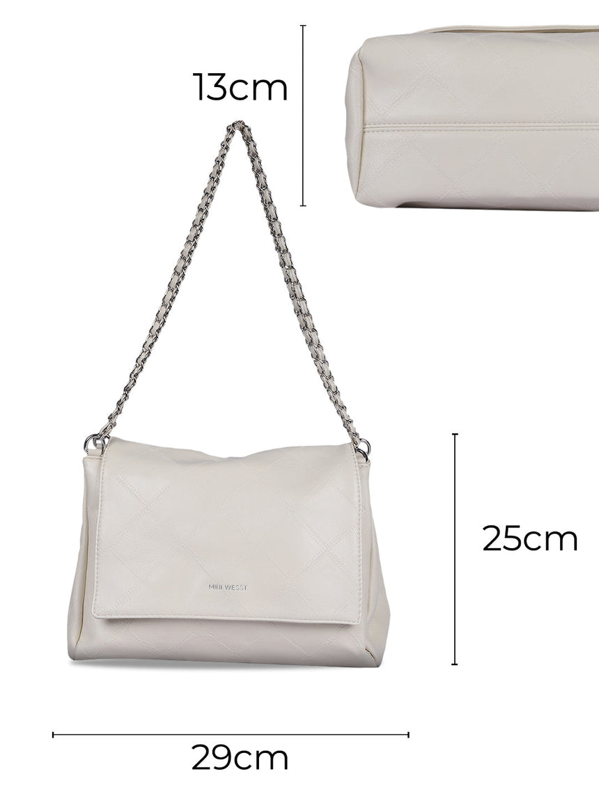 Milan White Sling Bag