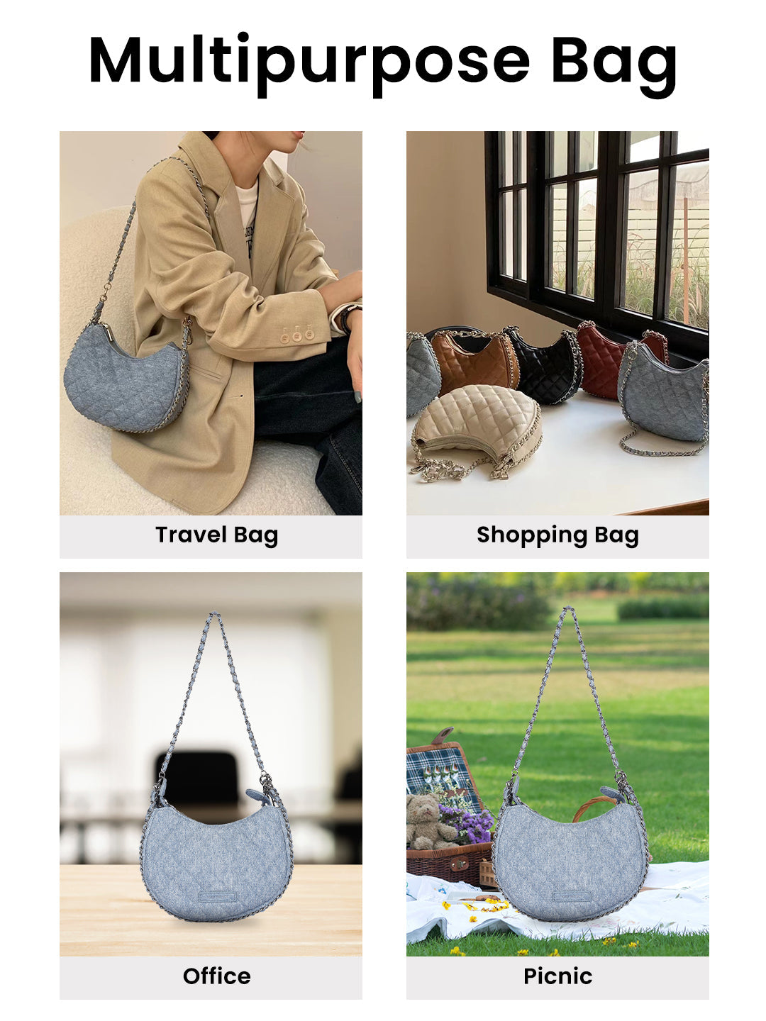 Sofia Blue Shoulder Bag
