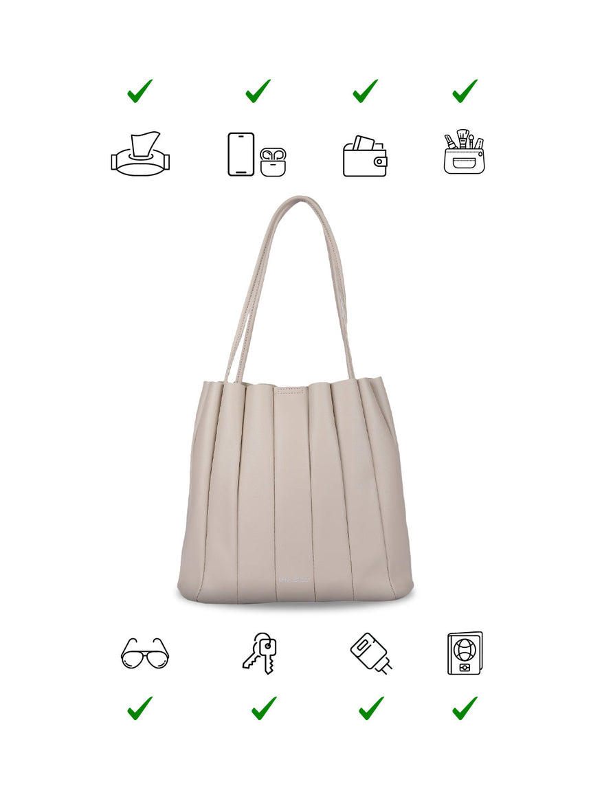 Leo Beige Shoulder Bag With Pouch