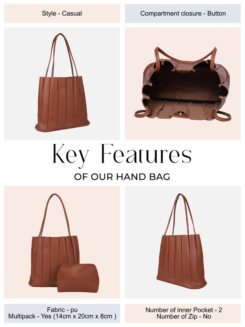 Leo Brown Shoulder Bag With Pouch