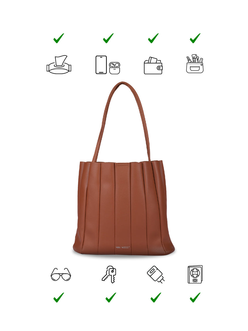 Leo Brown Shoulder Bag With Pouch