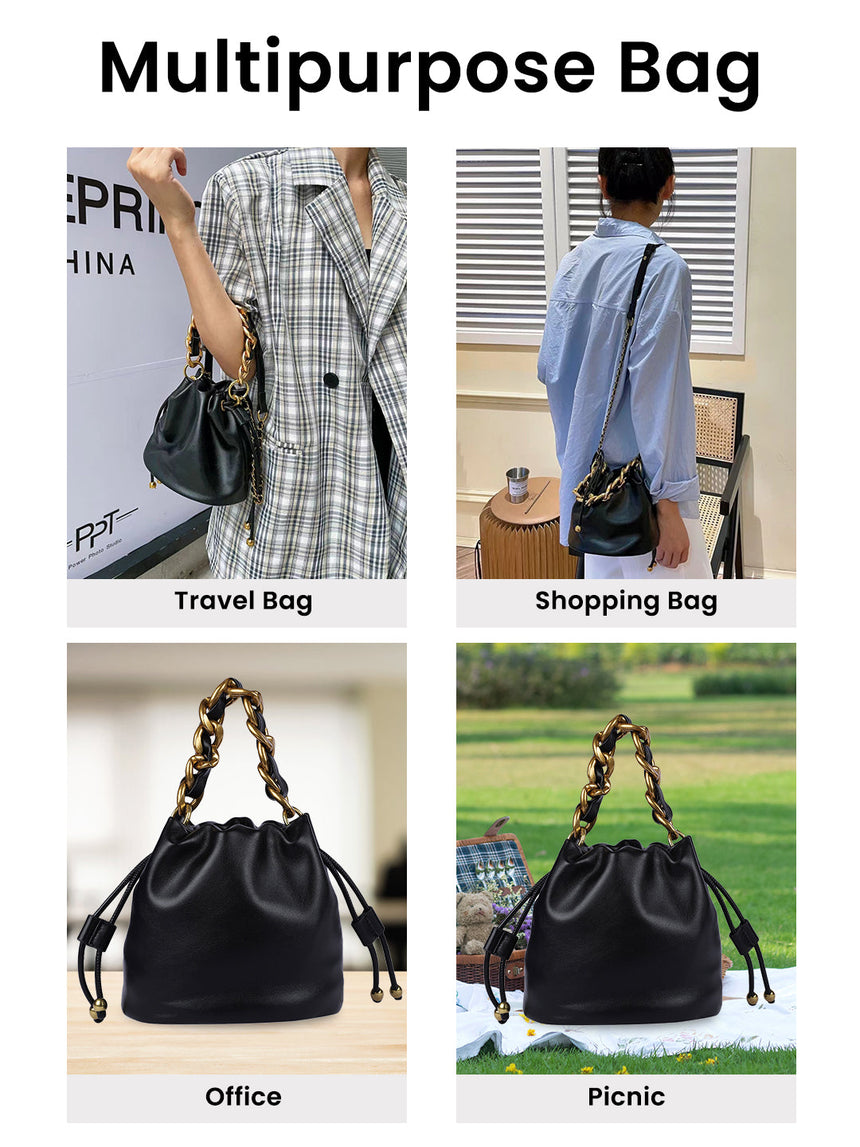 Helena Black Handheld Potlis