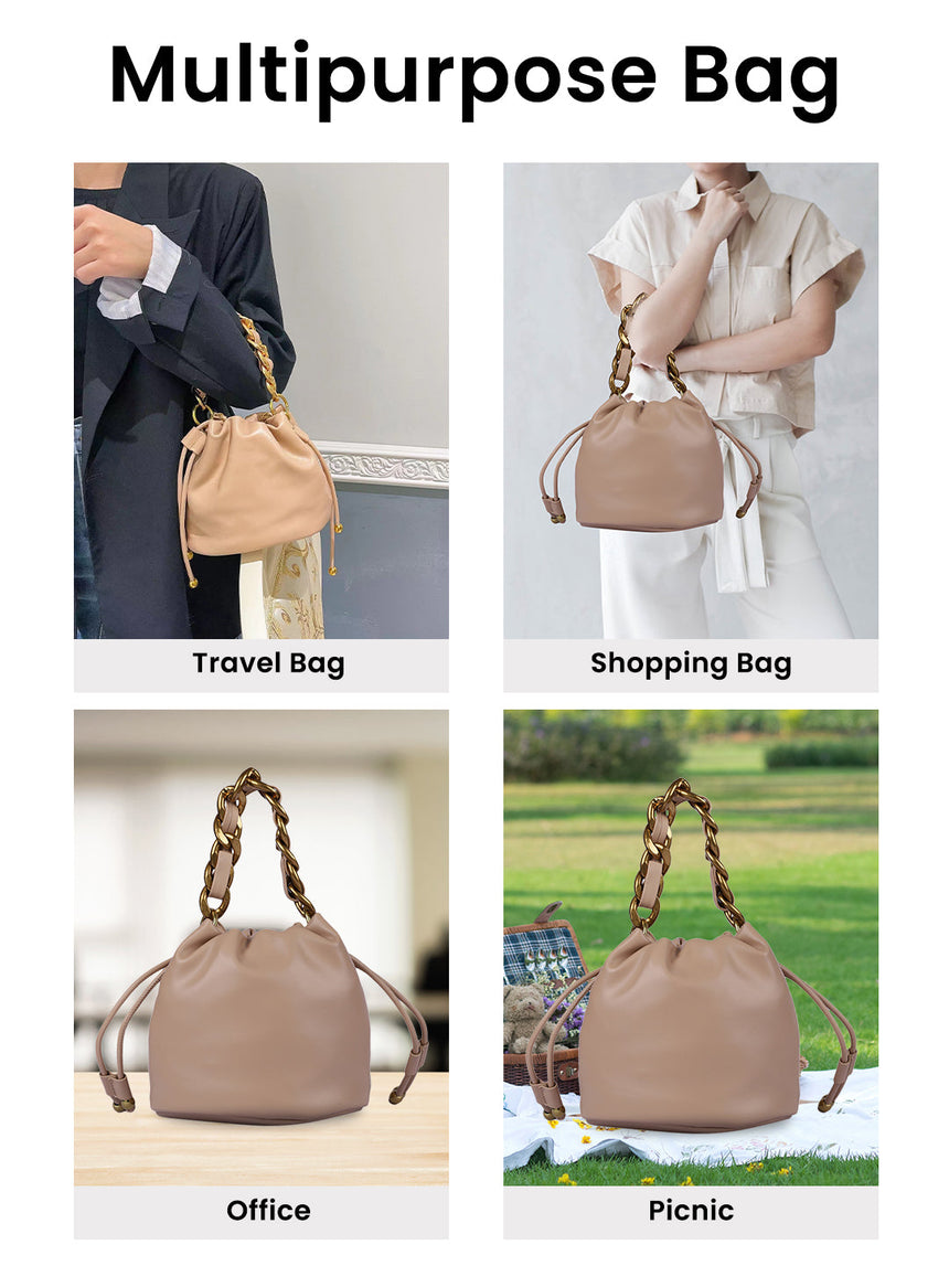 Helena Beige Handheld Potlis