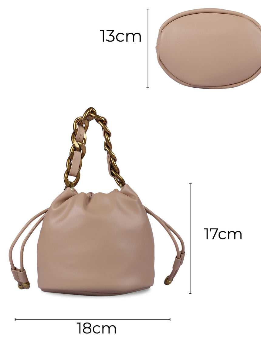 Helena Beige Handheld Potlis