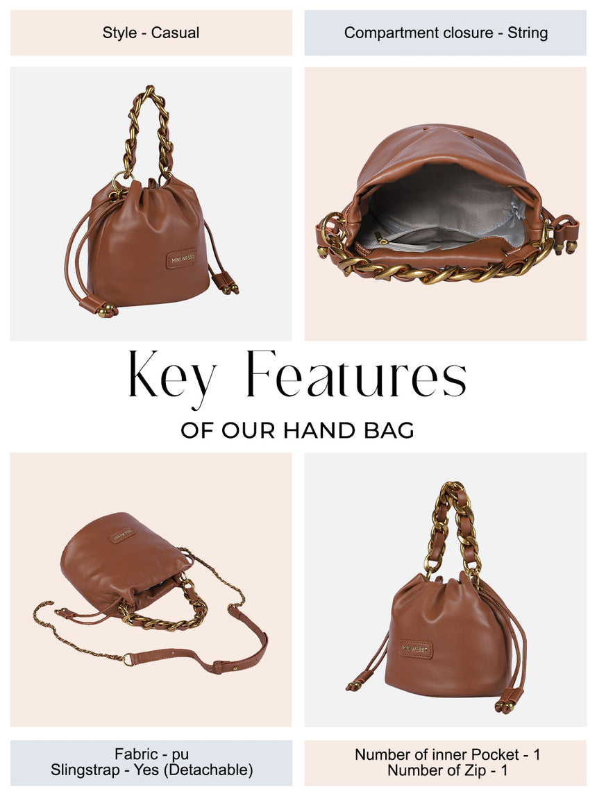 Helena Brown Handheld Potlis