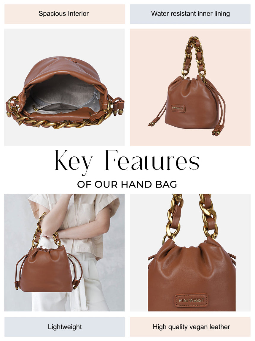 Helena Brown Handheld Potlis