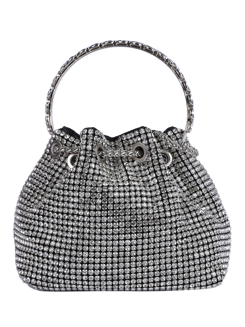 Scarlett Silver Clutch