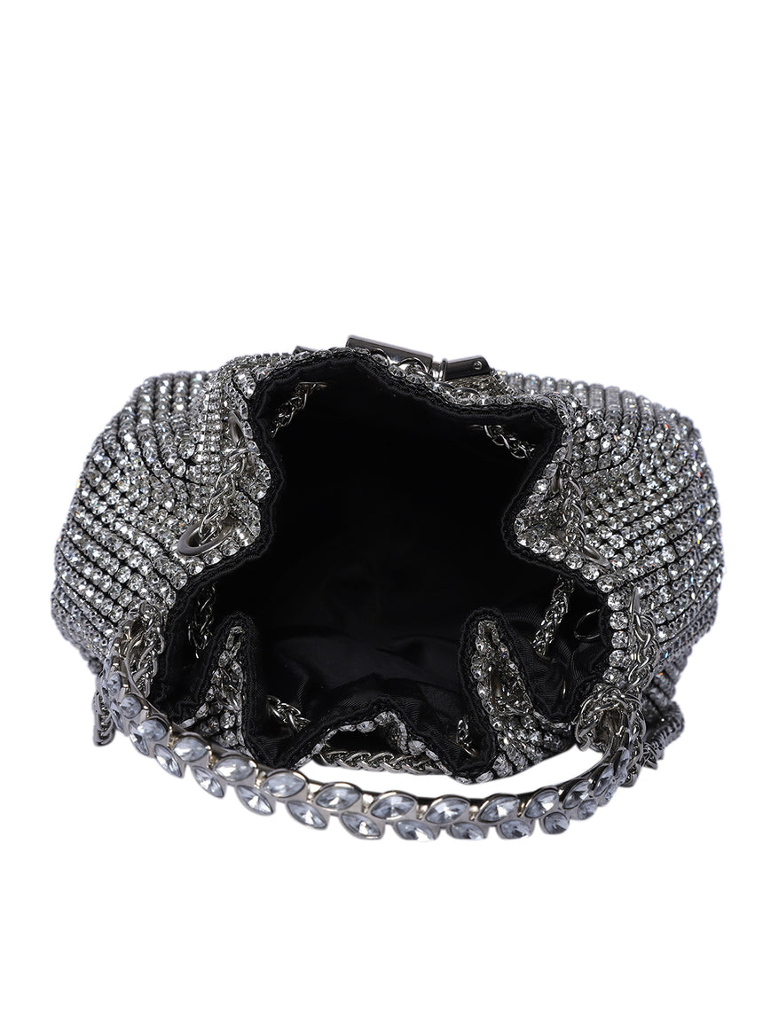 Scarlett Silver Clutch