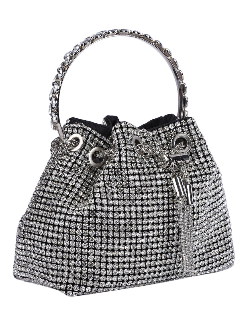 Scarlett Silver Clutch