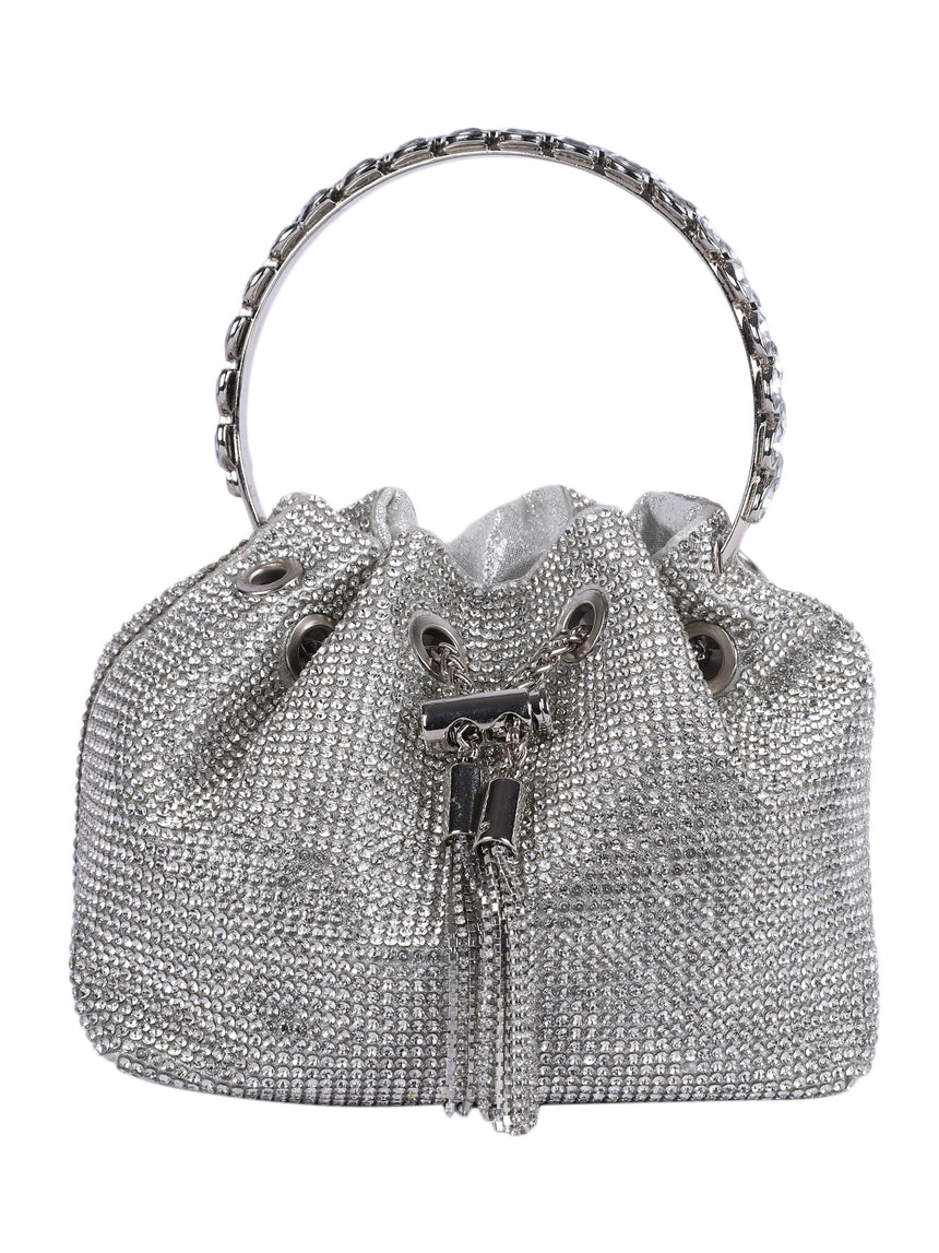 Scarlett Silver Clutch
