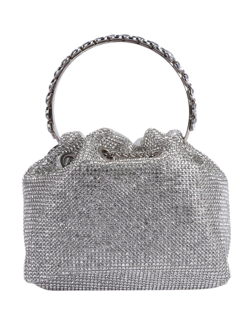 Scarlett Silver Clutch