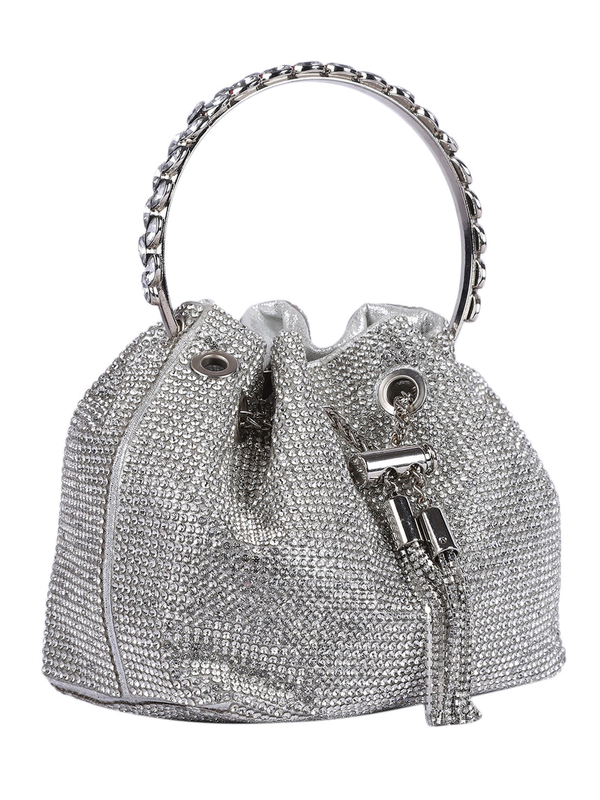 Scarlett Silver Clutch