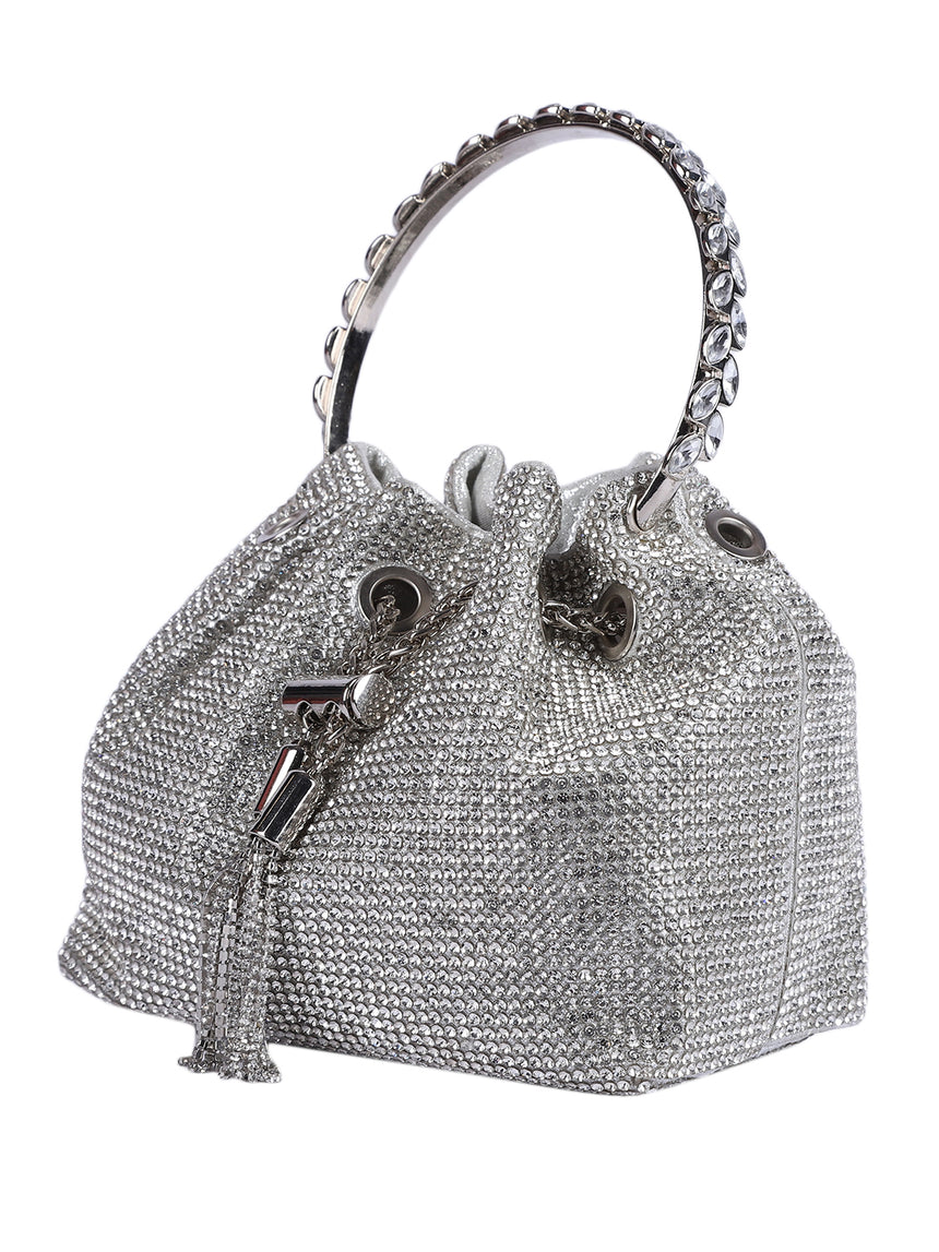 Scarlett Silver Clutch