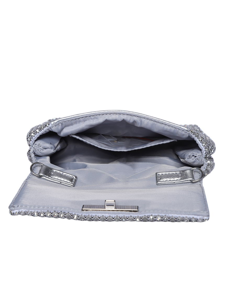Valentina Silver Clutch