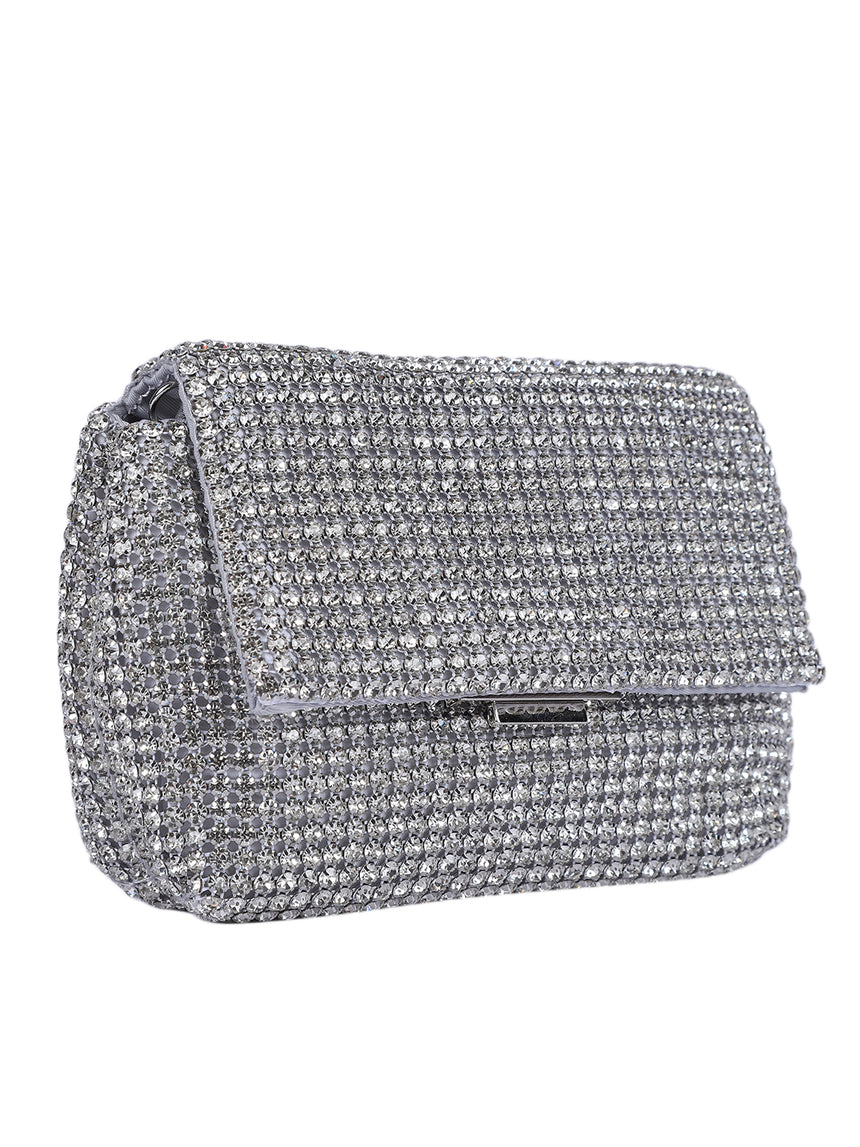 Valentina Silver Clutch