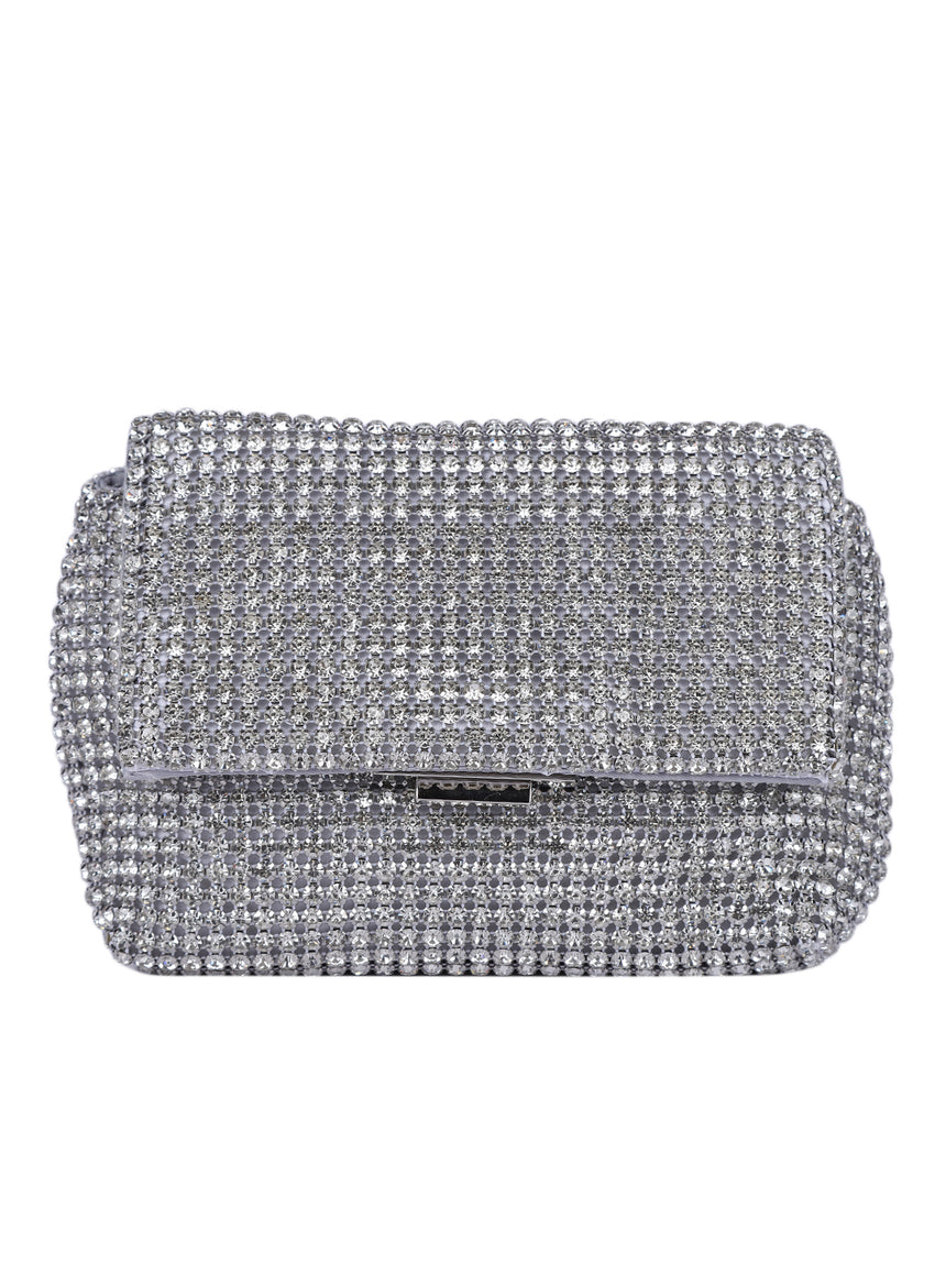 Valentina Silver Clutch