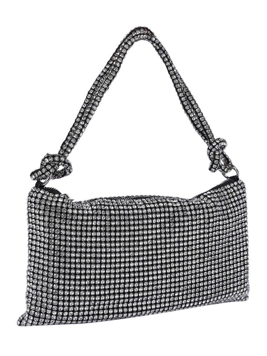 Cristina Silver Clutch