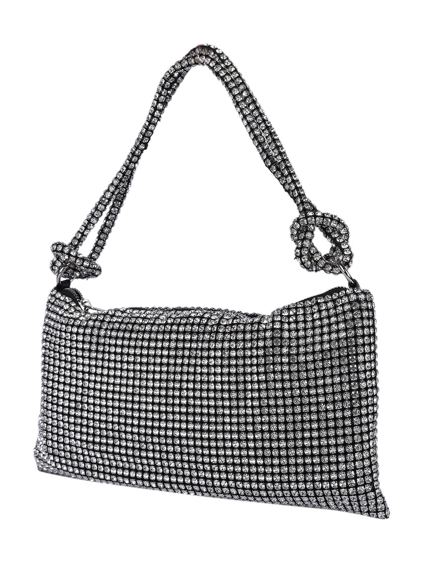 Cristina Silver Clutch