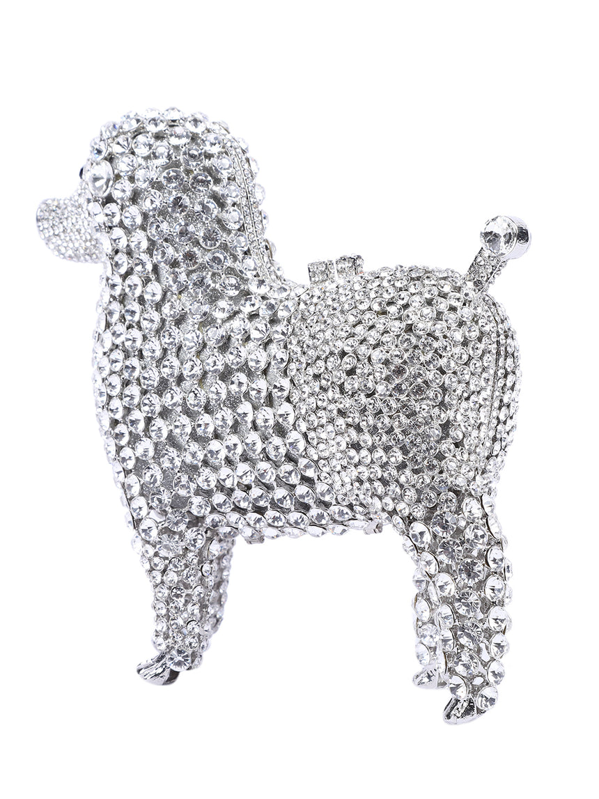 Dog Mighty Silver Clutch