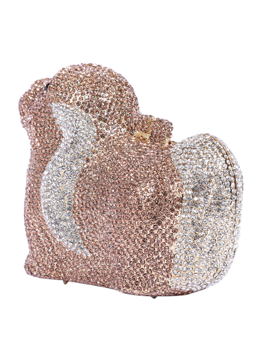 Preety Dog Rose Gold Clutch