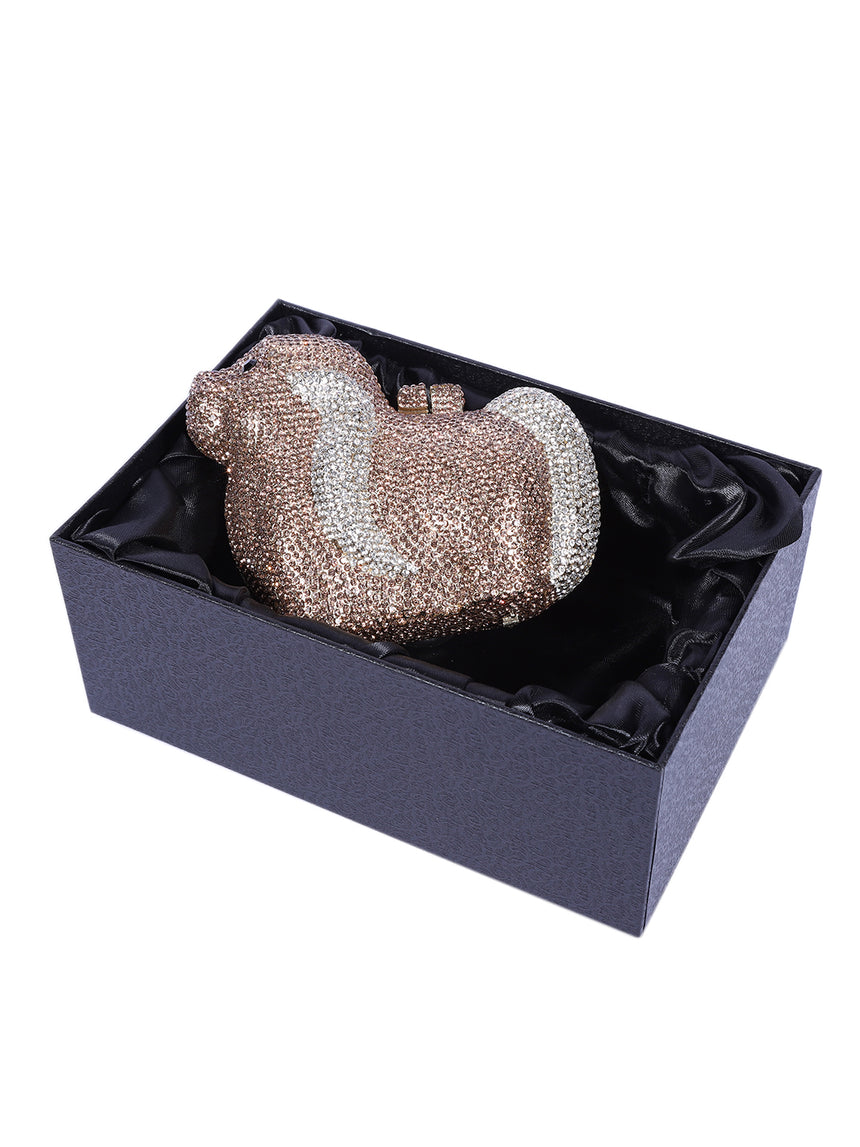 Preety Dog Rose Gold Clutch