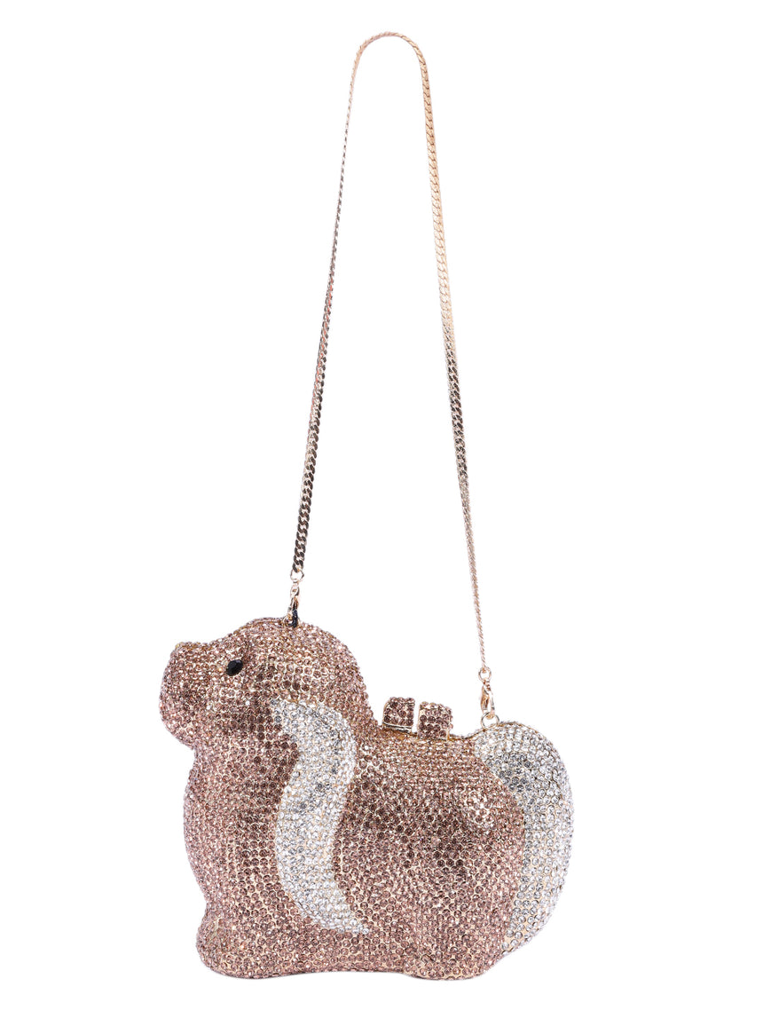 Preety Dog Rose Gold Clutch