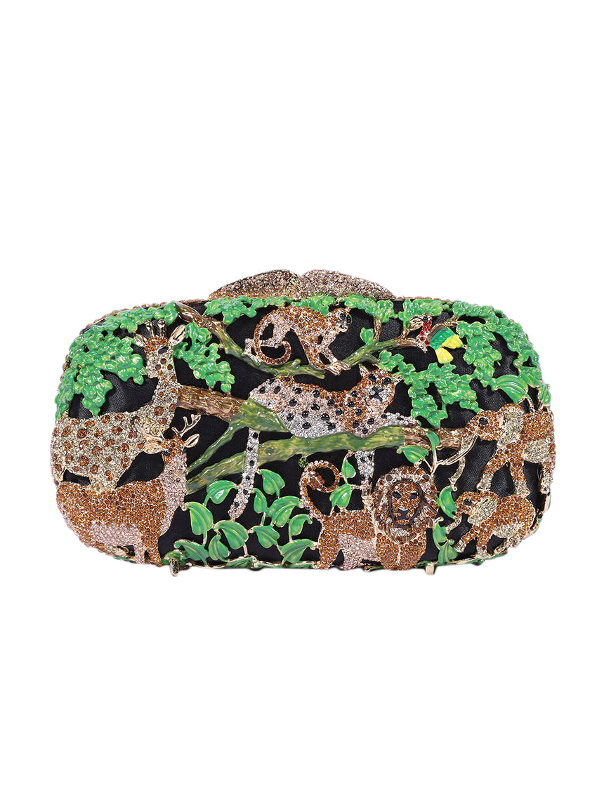 Majestic Jungle Multicolour Clutch