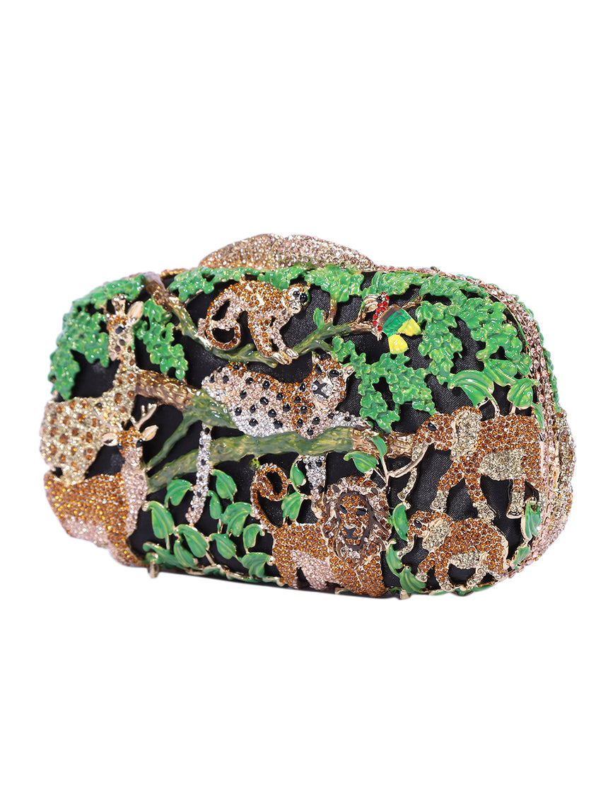 Majestic Jungle Multicolour Clutch