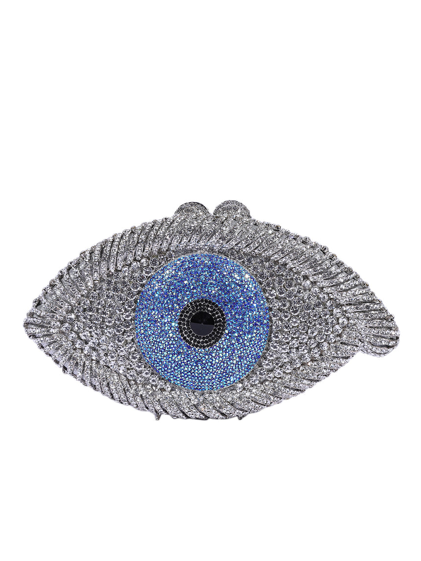 Evil Eye Silver Clutch