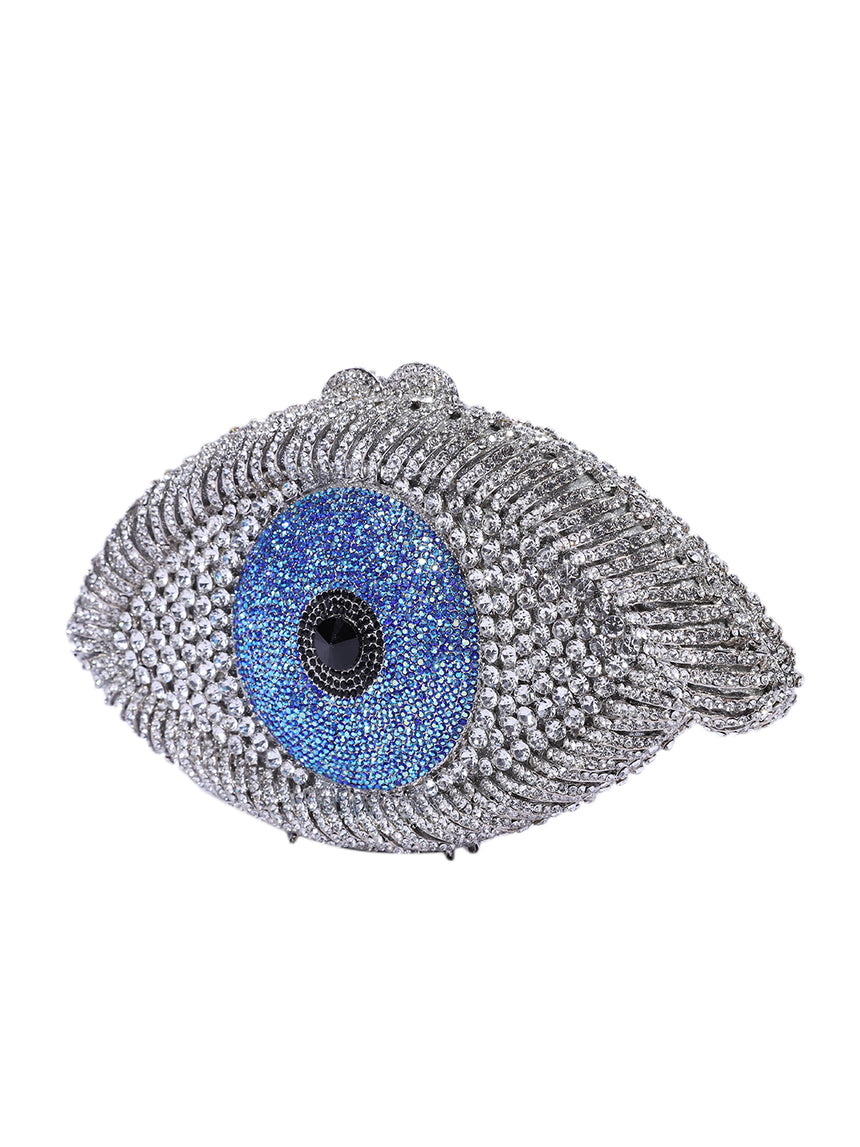 Evil Eye Silver Clutch