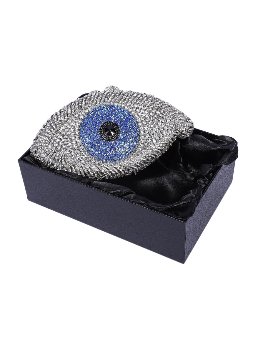 Evil Eye Silver Clutch