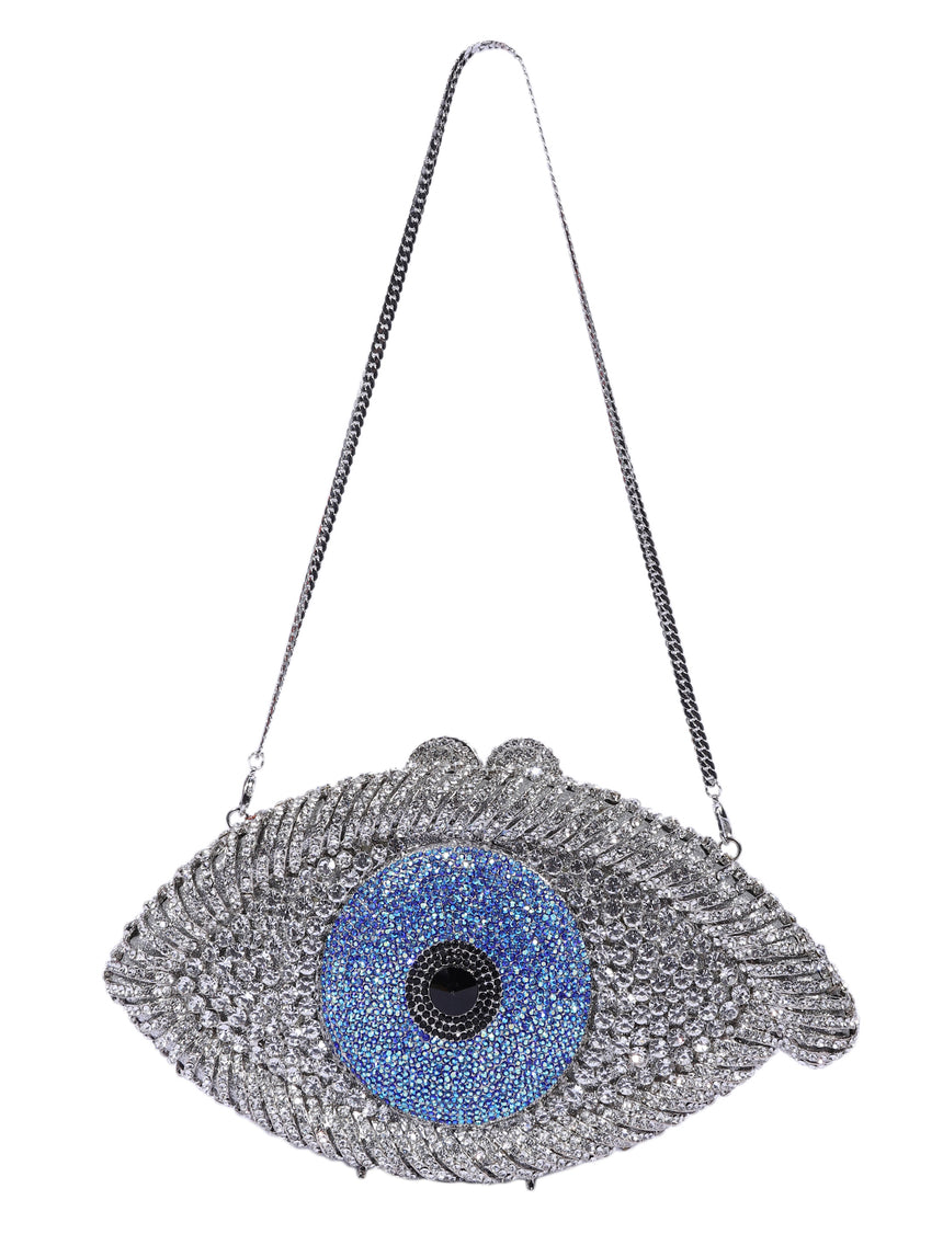 Evil Eye Silver Clutch
