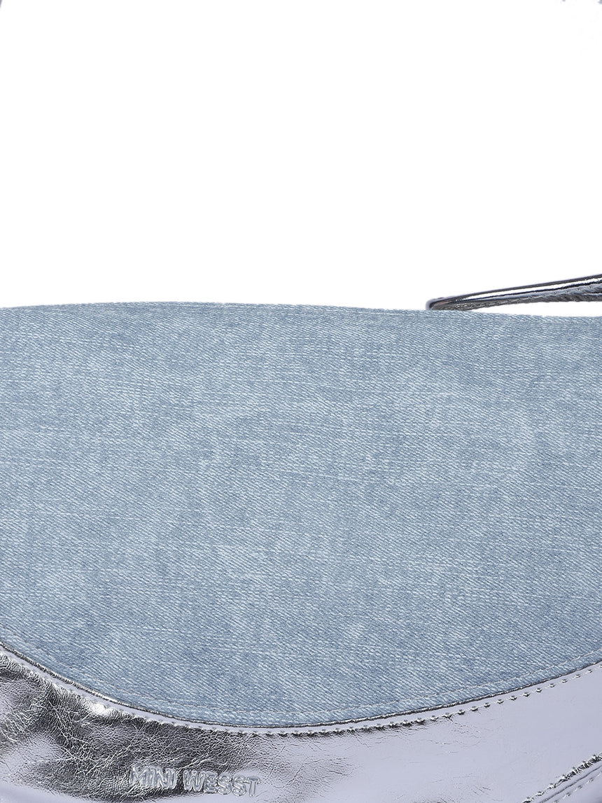 Rome Denim Silver Bag