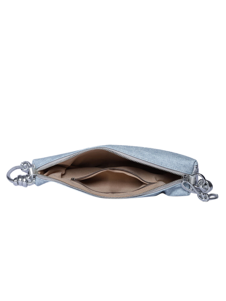 Rome Denim Silver Bag