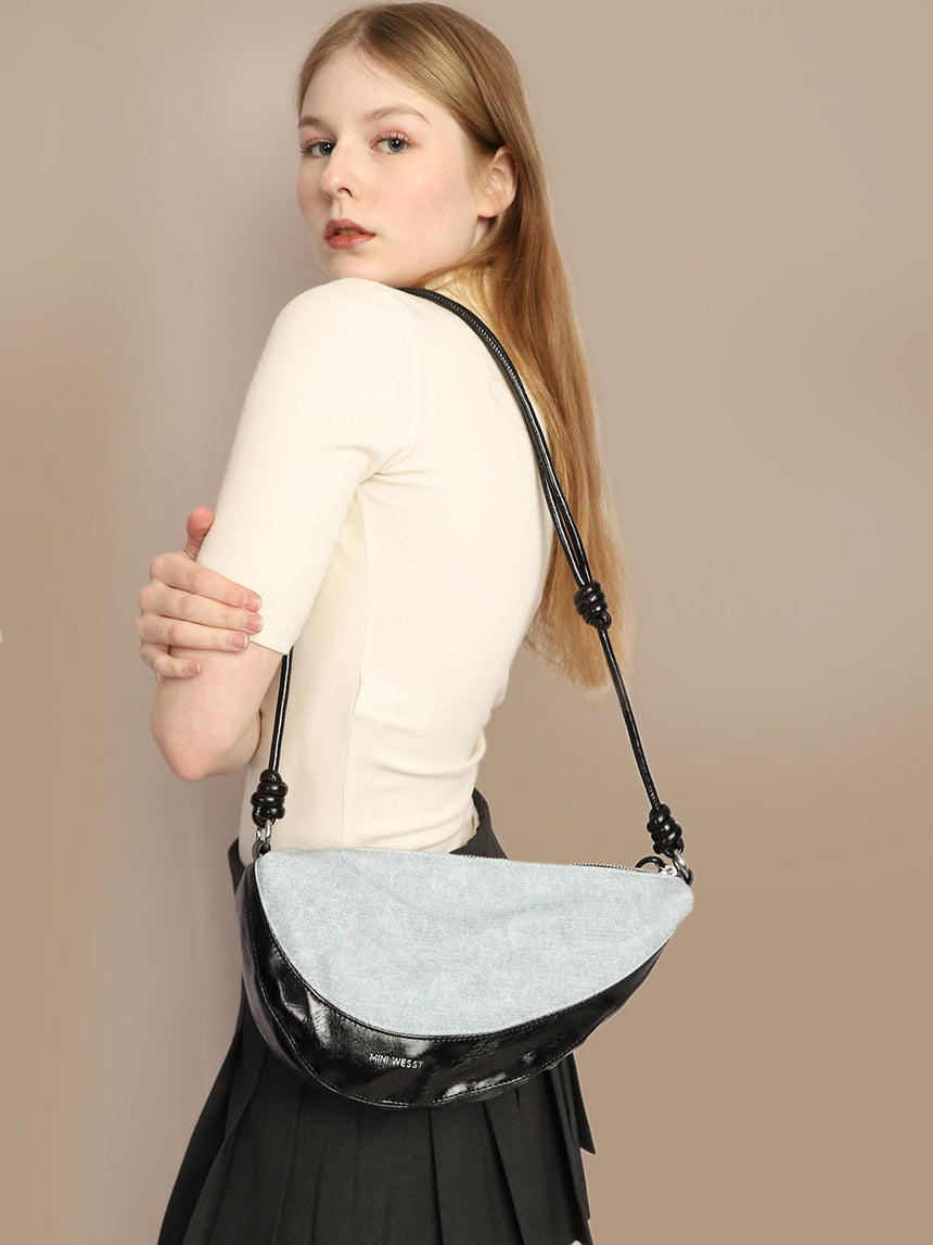 Rome Denim Black Bag