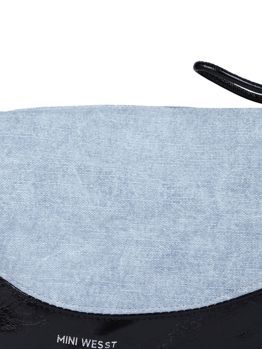 Rome Denim Black Bag